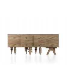 Walnut Multileg Cabinet Barcelona Design img2